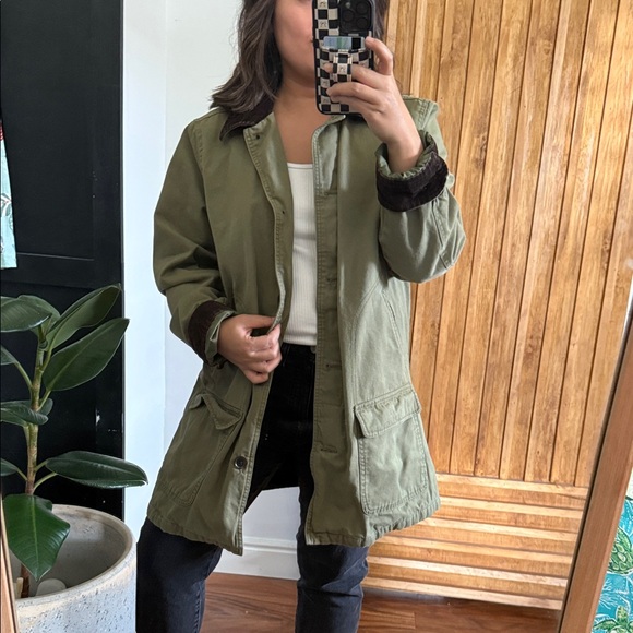 Lands' End Green Field Cotton Jacket Vintage. Size L - Picture 1 of 14